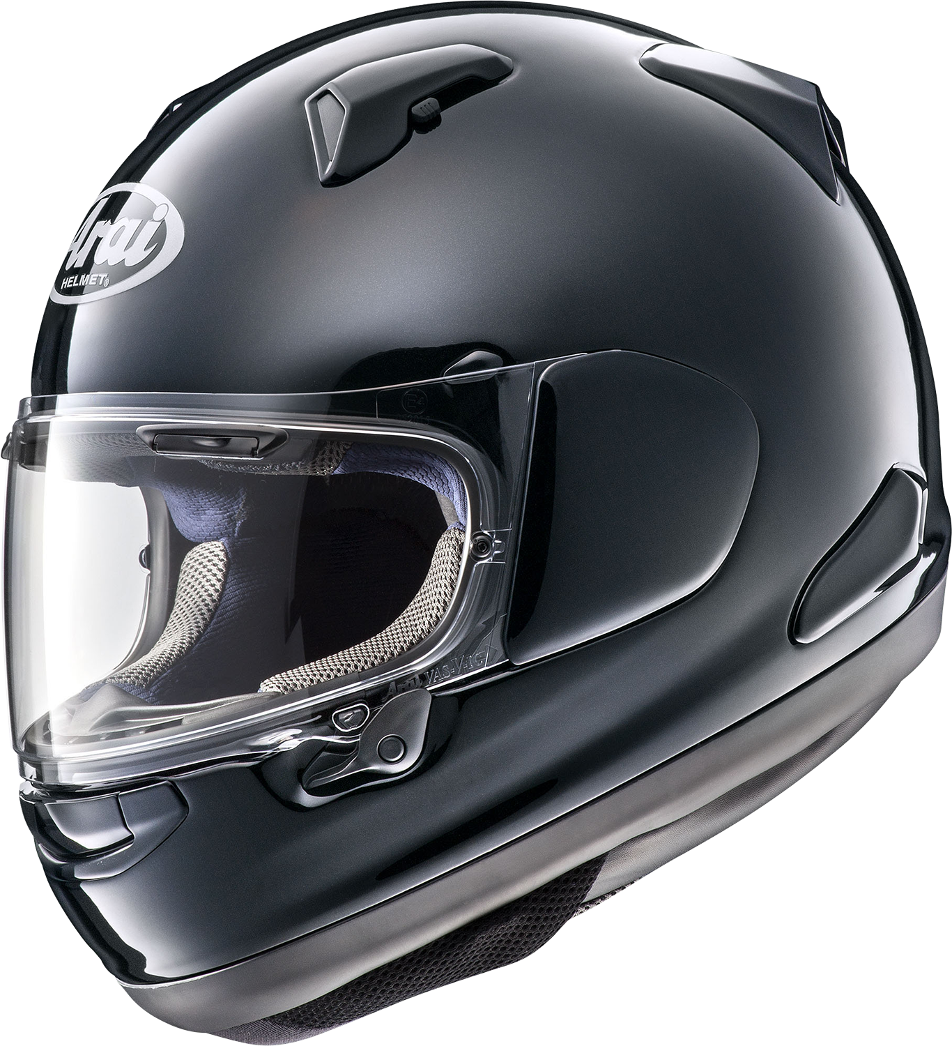 Arai Helmets Quantum-X Pearl Black 2XL motorcycle helmet with advanced oval shell, VAS-MV shield, and Pinlock Max Vision lens