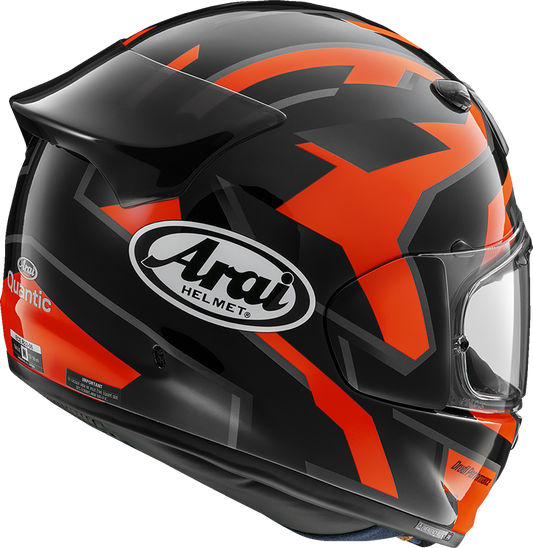 Red ARAI HELMETS Signet-X Robotik motorcycle helmet with VAS Shield System and Pinlock MaxVision Lens, size XS