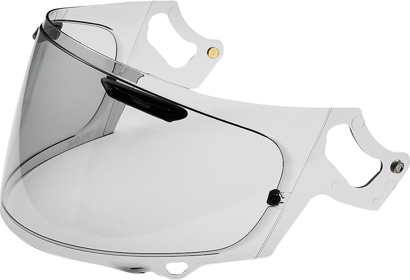 Arai Helmets VAS-V Shield with light tint and Pinlock® prepared, shown on a motorcycle helmet for enhanced visibility and protection.