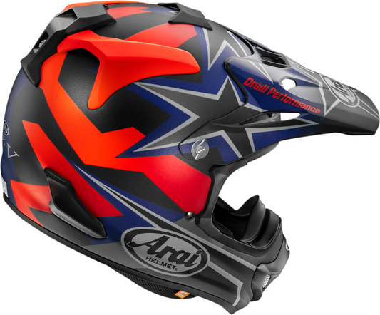 Arai VX-Pro4 Stars & Stripes motorcycle helmet in small size, black frost finish with star and stripe design, part number 0110-8207.