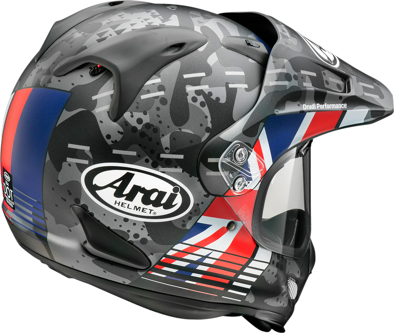 ARAI HELMETS XD-4 helmet cover in UK Frost color, size XS, with brand logo on protective motorcycle helmet cover.