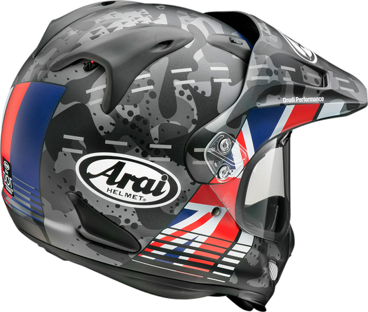 ARAI HELMETS XD-4 helmet cover in UK Frost color, size XS, with brand logo on protective motorcycle helmet cover.