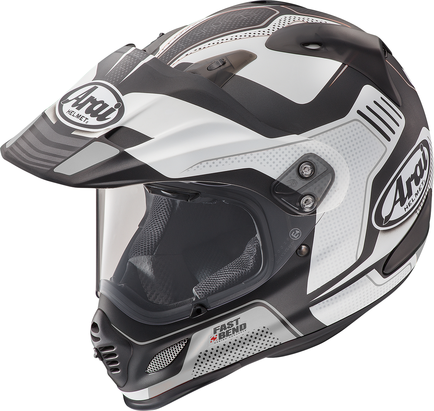 Arai XD-4 helmet in Vision White Frost color, size XS, featuring a sleek white frost finish and aerodynamic design.