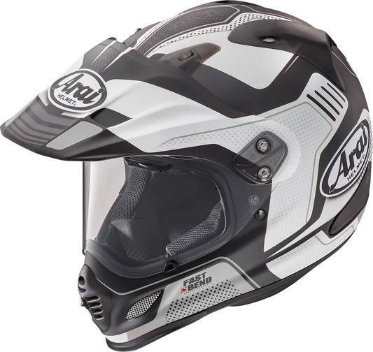 Arai XD-4 helmet in Vision White Frost color, size XS, featuring a sleek white frost finish and aerodynamic design.