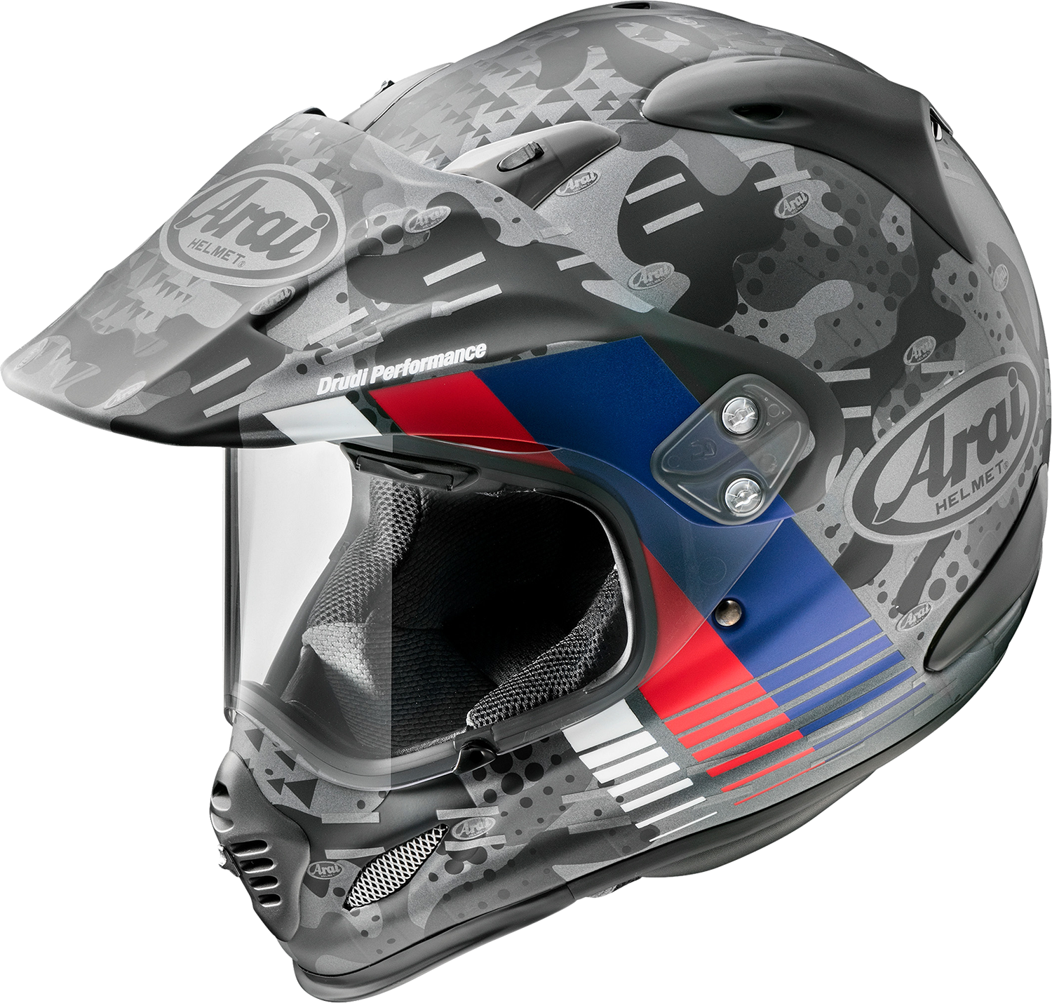 Arai Helmets XD-4 Trico Frost helmet cover in XS size, designed for Arai motorcycle helmets with a frosted, textured finish.