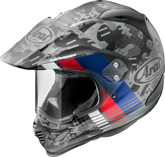 Arai Helmets XD-4 Trico Frost helmet cover in XS size, designed for Arai motorcycle helmets with a frosted, textured finish.