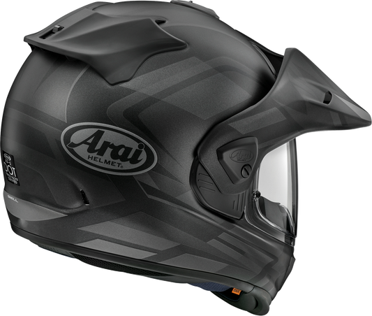 Black Frost Arai XD-5 Discovery motorcycle helmet in small size, featuring a sleek design and durable construction.