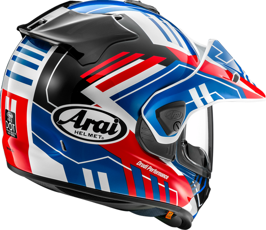 Blue ARAI HELMETS XD-5 Trail Helmet in large size, featuring a sleek design and adjustable straps for mountain biking.
