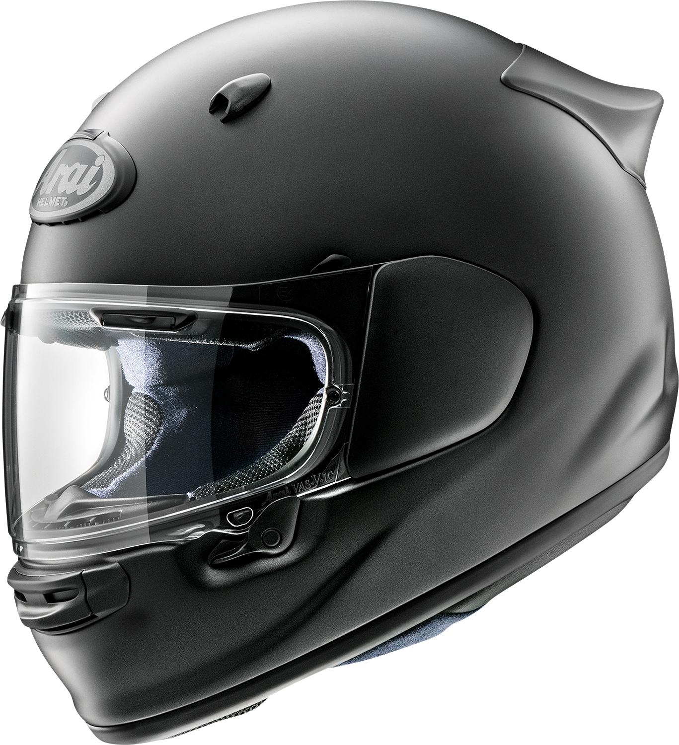 Arai Helmets Contour-X solid black frost motorcycle helmet, large size, with sleek matte finish and ventilation openings.