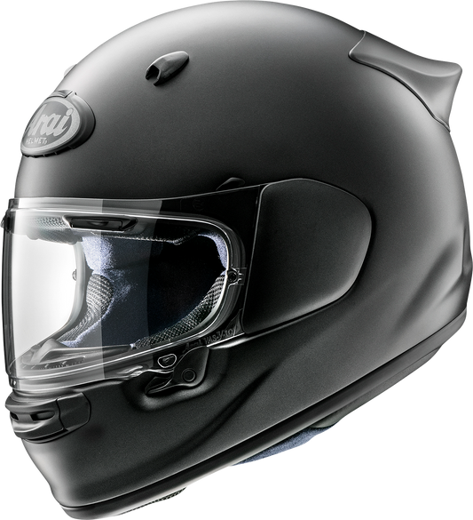 Arai Helmets Contour-X solid black frost motorcycle helmet, large size, with sleek matte finish and ventilation openings.