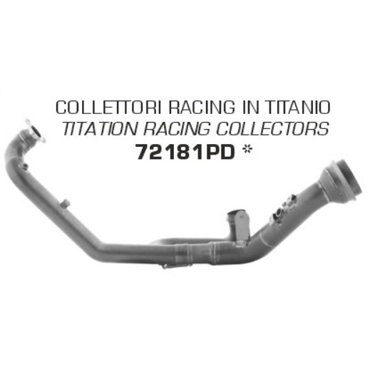 Arrow Racing Exhaust Collector in titanium for KTM 1290 Super Adventure S 2021-2024, featuring sleek metal finish and racing design.