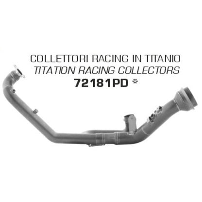 Arrow Racing Exhaust Collector in titanium for KTM 1290 Super Adventure S 2021-2024, featuring sleek metal finish and racing design.