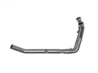 Stainless steel Arrow racing exhaust headers for Honda XL750 Transalp 2023-2024, installed on motorcycle engine.