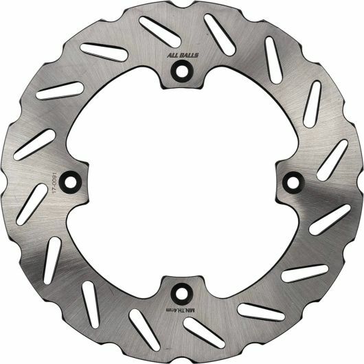 ALL BALLS 18-0091 stainless steel brake rotor, high-performance disc with ventilated design for motorcycle braking systems.