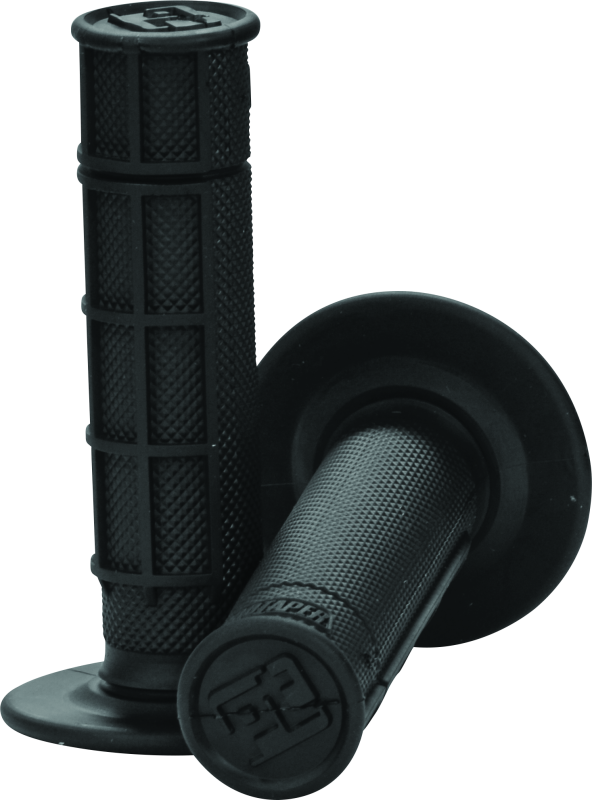Black ProTaper Race Cut 1/2 Waffle grips for motocross bikes, showing textured rubber surface and ergonomic design.