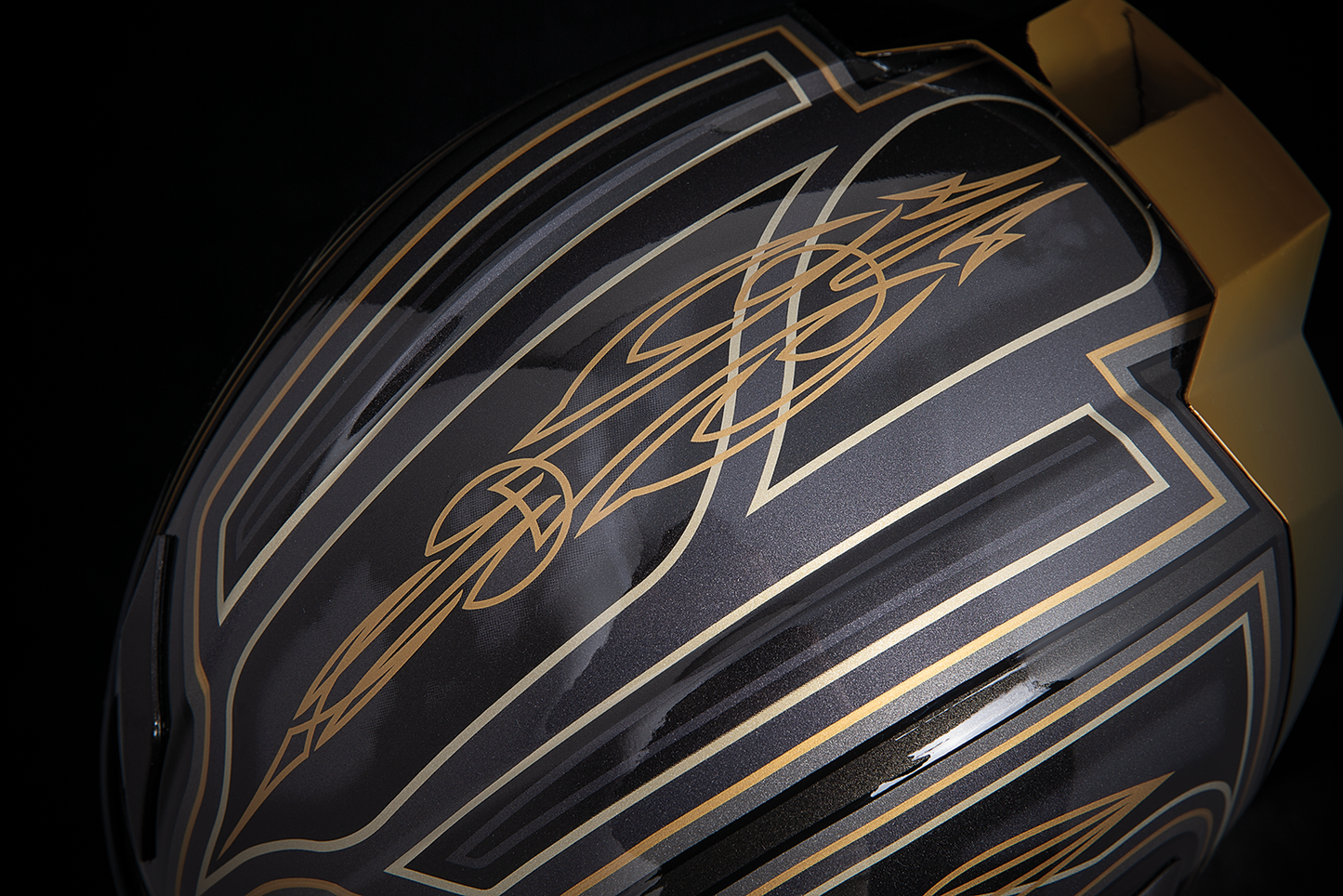 Black ICON Airflite™ helmet in medium size with El Centro design, featuring sleek aerodynamic shape and ventilation vents.