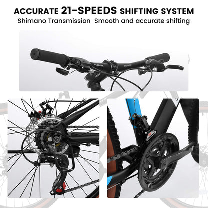 Hycline Ecarpat Trigger 27-inch bicycle with sleek frame and advanced gear system, ready for urban or off-road cycling adventures.