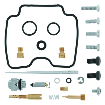 QuadBoss 12-13 Yamaha YFZ450 carburetor repair kit with replacement gaskets and components for complete carburetor rebuild.
