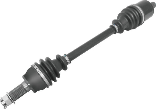 QuadBoss Polaris RZR 900 XC front left rugged axle part number 609421, showing the durable axle with detailed metal components