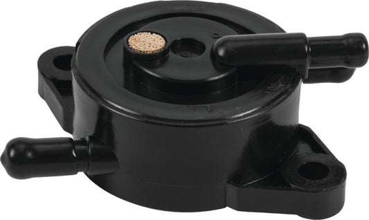 QuadBoss vacuum fuel pump for Kawasaki Brute Force and Mule 610 4x4 models, part #401372, shown installed on the vehicle.