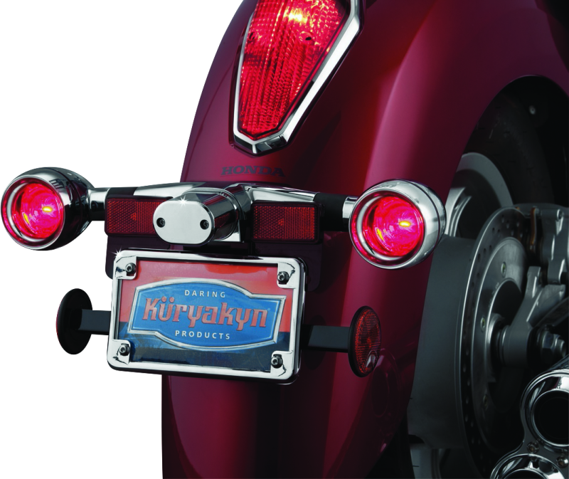 Kuryakyn, Kuryakyn Deep Dish Bezels with Red Lenses for Honda VTX1800 2002-2004