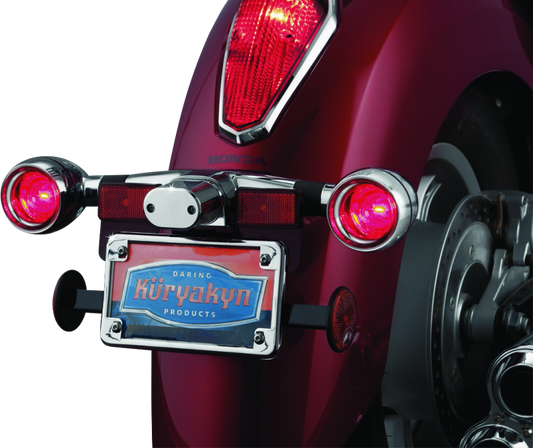 Kuryakyn, Kuryakyn Deep Dish Bezels with Red Lenses for Honda VTX1800 2002-2004