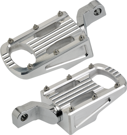 Polished BILTWELL Punisher footpeg for motorcycle body, showcasing a sleek, durable step design made from 7005 aluminum.
