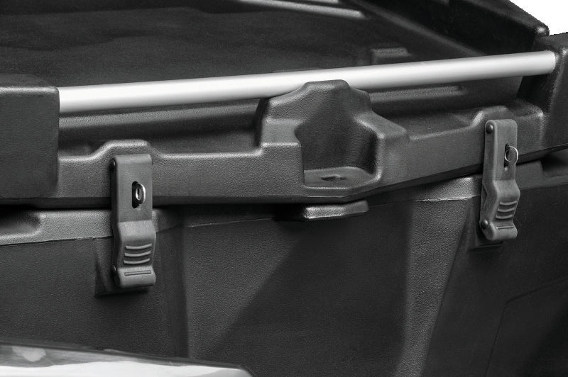 QuadBoss Expedition Series cargo box for Can-Am Commander 1000 (2011-2014), durable storage solution mounted on vehicle bed.