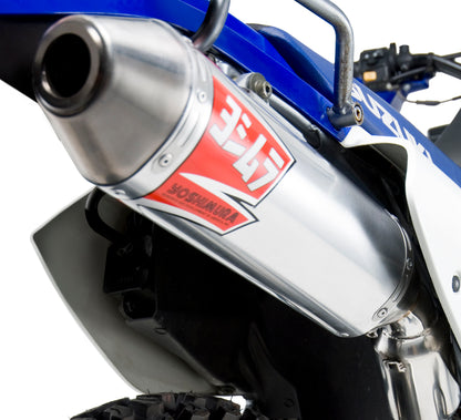 YOSHIMURA Street RS-2 slip-on exhaust with SS aluminum body and matte carbon fiber end cap, designed for motorcycle performance.