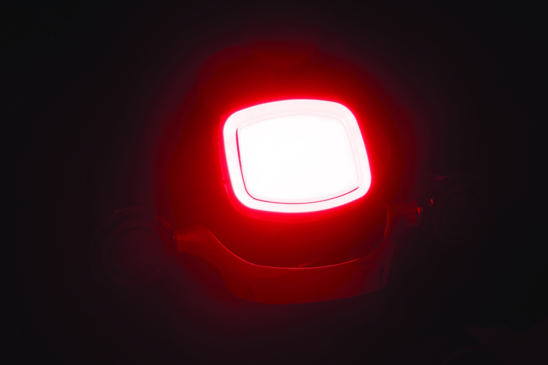 Kuryakyn Tracer LED taillight with smoke lens for Harley Davidson motorcycles, featuring bright LED lighting and sleek design.