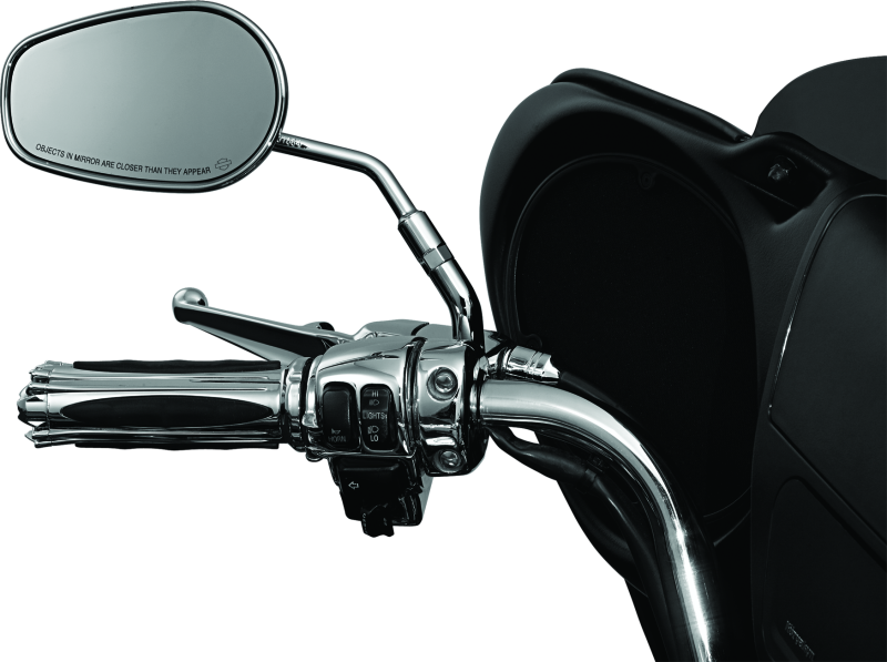 Chrome Kuryakyn Mirror Stem 3-Inch Outward Extenders for powersports vehicles, showing the extendable mirror stems in chrome finish.