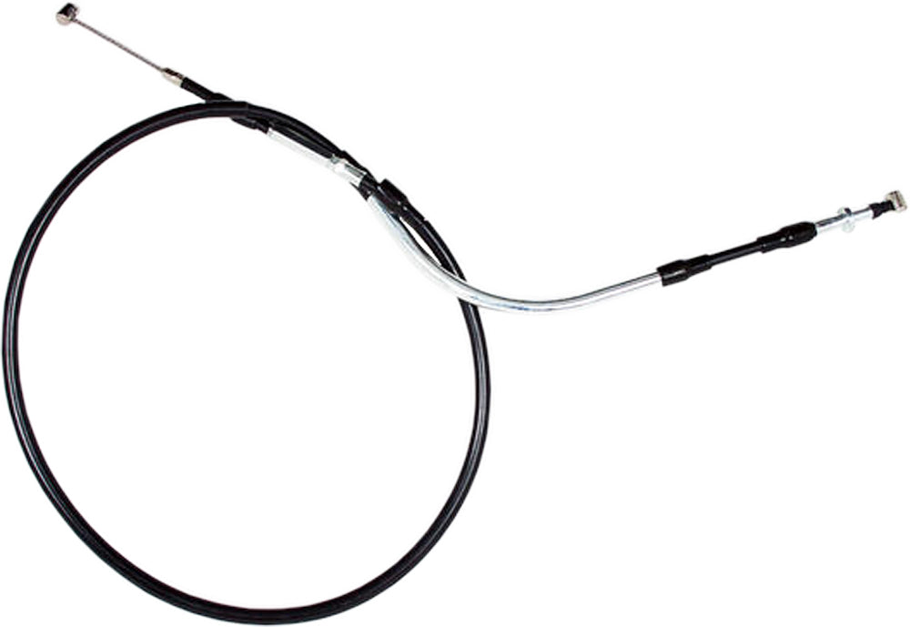 Black vinyl clutch cable by MOTION PRO, part #03-0347, with visible cable and fittings for motorcycle clutch system.