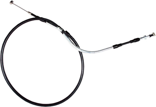 Black vinyl clutch cable by MOTION PRO, part #03-0347, with visible cable and fittings for motorcycle clutch system.