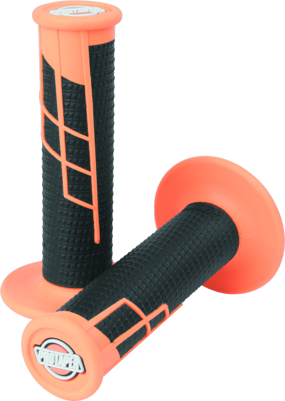 ProTaper, ProTaper Clamp-On 1/2 Waffle Grip - Neon Orange and Black for Honda CRF Models