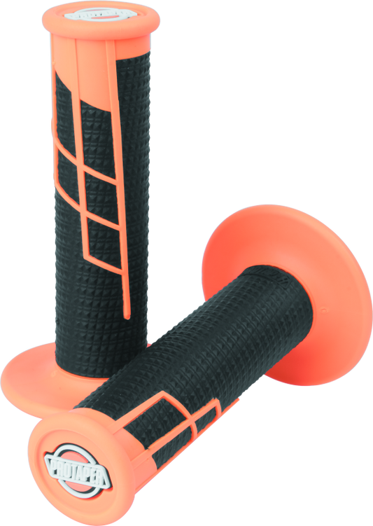 ProTaper, ProTaper Clamp-On 1/2 Waffle Grip - Neon Orange and Black for Honda CRF Models