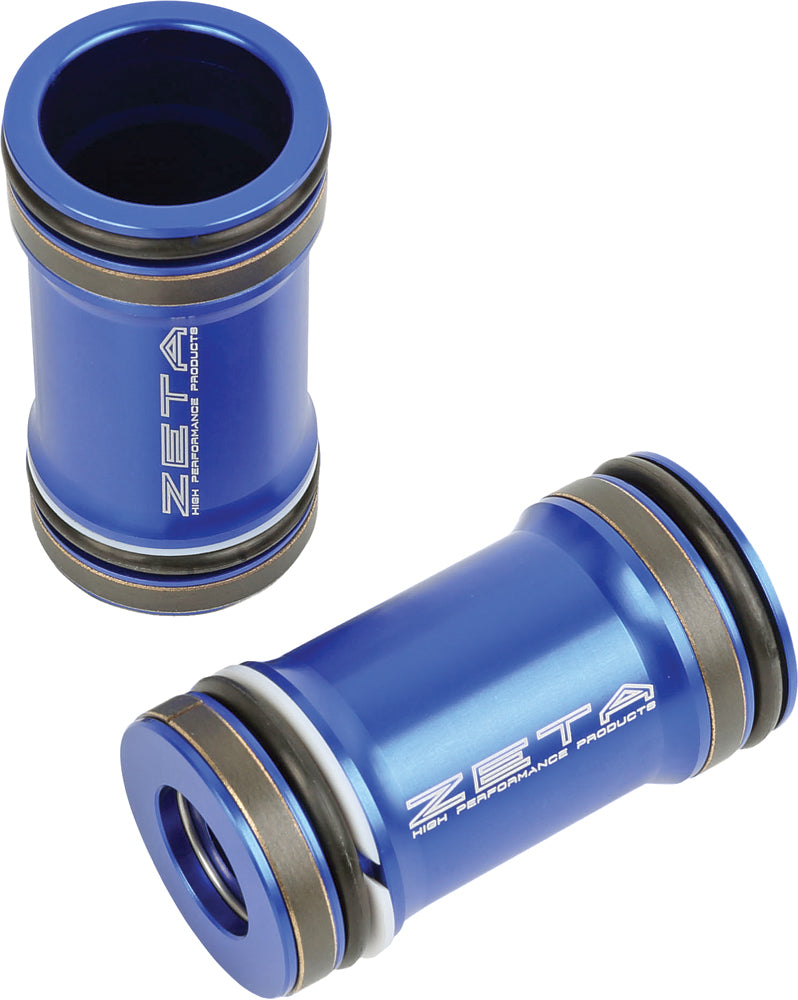 ZETA aluminum free piston for KYB AOS twin chamber forks, part ZE56-40010, showing the piston component with metallic finish.