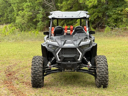 Seizmik Polaris RZR 900-1000 XP composite roof, rugged off-road vehicle accessory, shown installed on side view of Polaris RZR.
