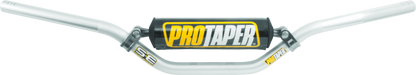 ProTaper SE Yamaha mini handlebar in silver, lightweight motorcycle handlebar for Yamaha bikes, with textured grips and branding.