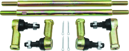 Heavy-duty QuadBoss tie rod assembly upgrade kit for Can-Am Outlander and Renegade models, includes durable metal components.