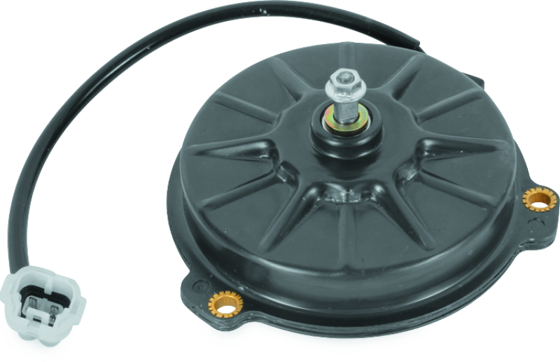 QuadBoss fan motor for Honda TRX450R and TRX420 FourTrax Rancher models, part number 463719, shown installed in engine cooling system.
