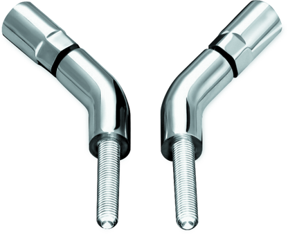 Kuryakyn Chrome 3-inch outward mirror stem extender for powersports vehicles, showcasing the shiny, durable metal extension part.