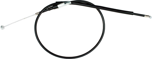 Motion Pro black vinyl clutch cable with long housing and chrome fittings, designed for motorcycle clutch systems.