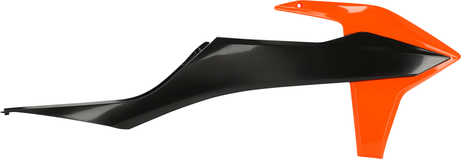 Acerbis radiator shrouds in OEM orange and black for 2016 motorcycle, featuring sleek body design and branding details.