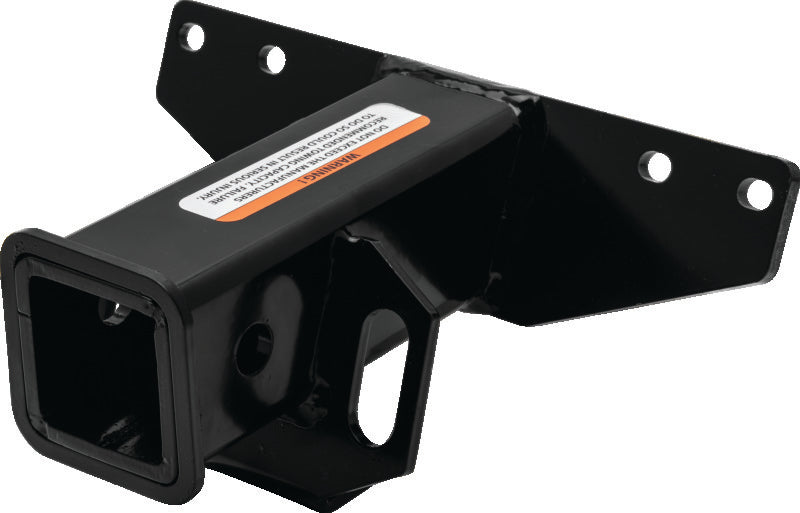 QuadBoss 568213 2-inch ATV rear receiver hitch attached to Suzuki KingQuad ATV for towing and hauling.
