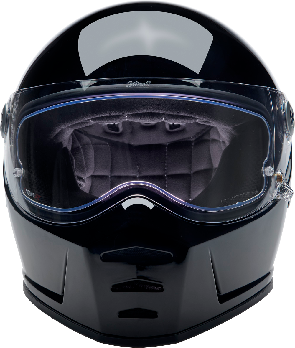 BILTWELL Lane Splitter Shield with Pinlock and ProtecTINT for motorcycle helmet, clear visor with tinted accents