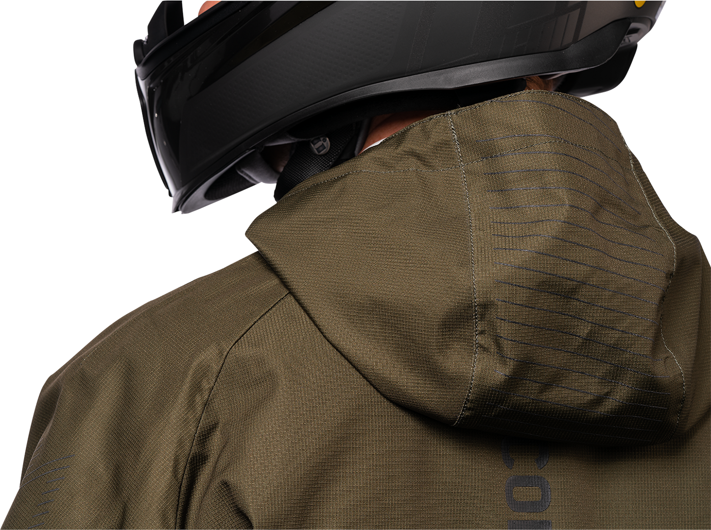 Bill's Exhausts ICON PDX3™ Olive Jacket in Medium, showcasing durable fabric, front zipper, and stylish design.