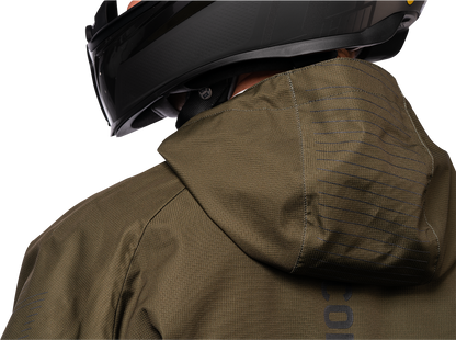 Bill's Exhausts ICON PDX3™ Jacket in olive, 2XL, featuring front zipper, adjustable cuffs, and logo details.