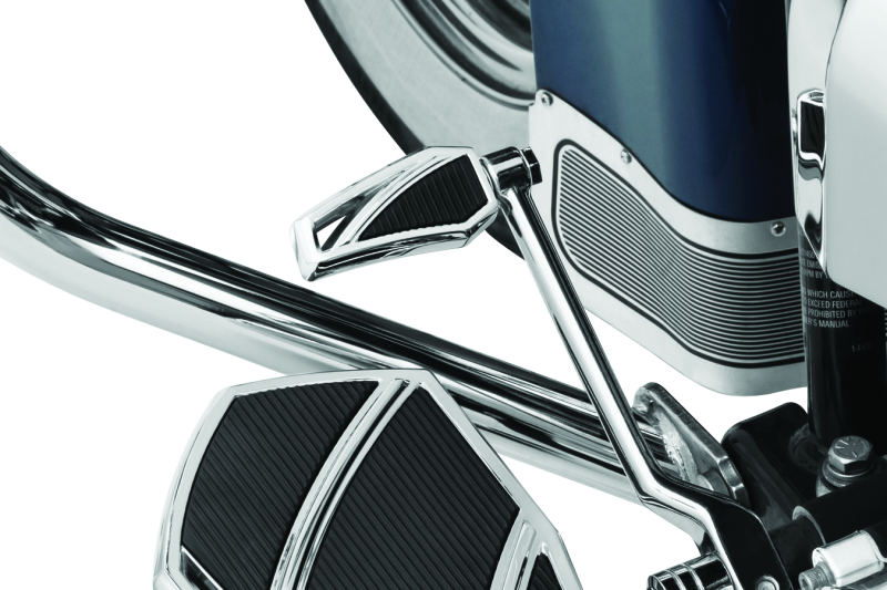 Kuryakyn Phantom Shift Peg in chrome with modern angular design and durable aluminum construction for motorcycle gear.