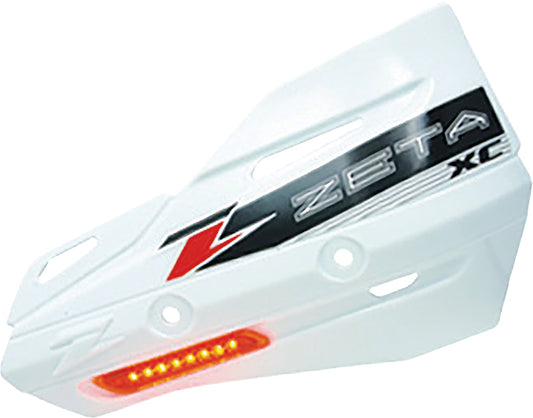 ZETA ZETA XC off-road motorcycle handguard shields in white with protective handguard shields and part number ZE72-3110.