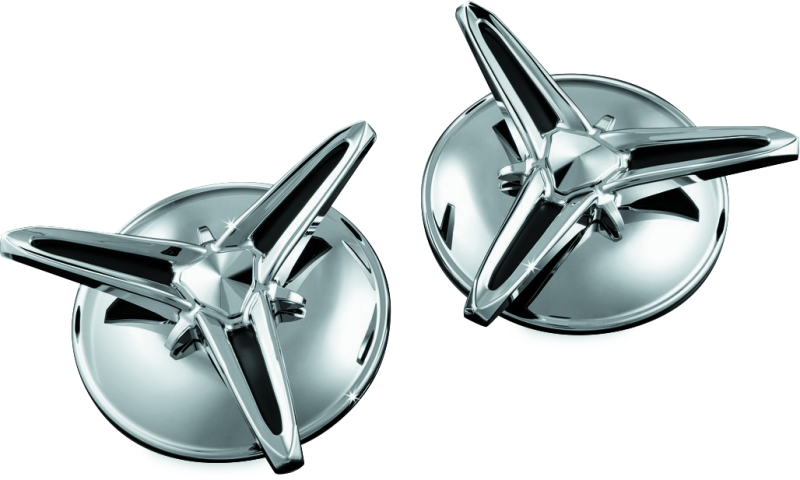 Kuryakyn, Kuryakyn Knock-Off Chrome Center Caps for Harley Davidson Trikes Part #1243